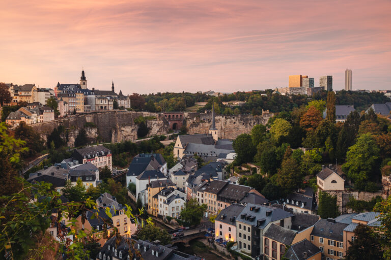 Wonderful view over the old city of Luxembourg